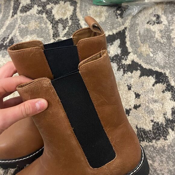 J. Crew Gwen lug-sole high-shaft Chelsea boots in leatherItem BA187* - Picture 7 of 7